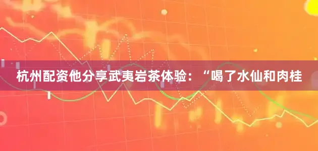 杭州配资他分享武夷岩茶体验：“喝了水仙和肉桂